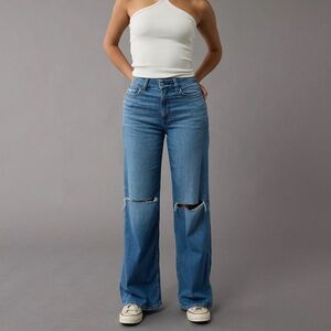 American Eagle Curvy High Rise Wide Leg Jeans